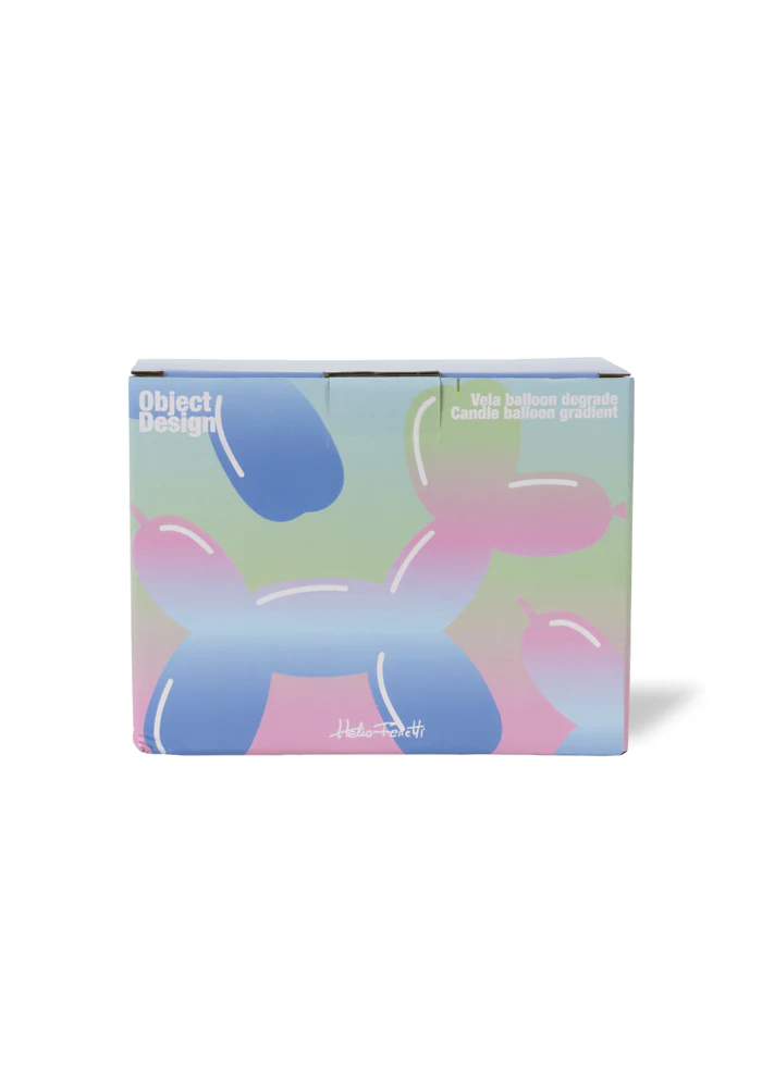 Bougie Chien Ballon Degrade Bleu Rose Et Vert – Image 4