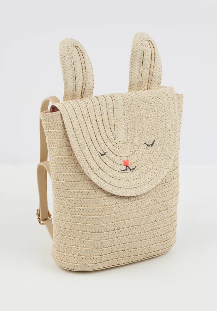 Sac À Dos En Raphia Lapin – Image 2