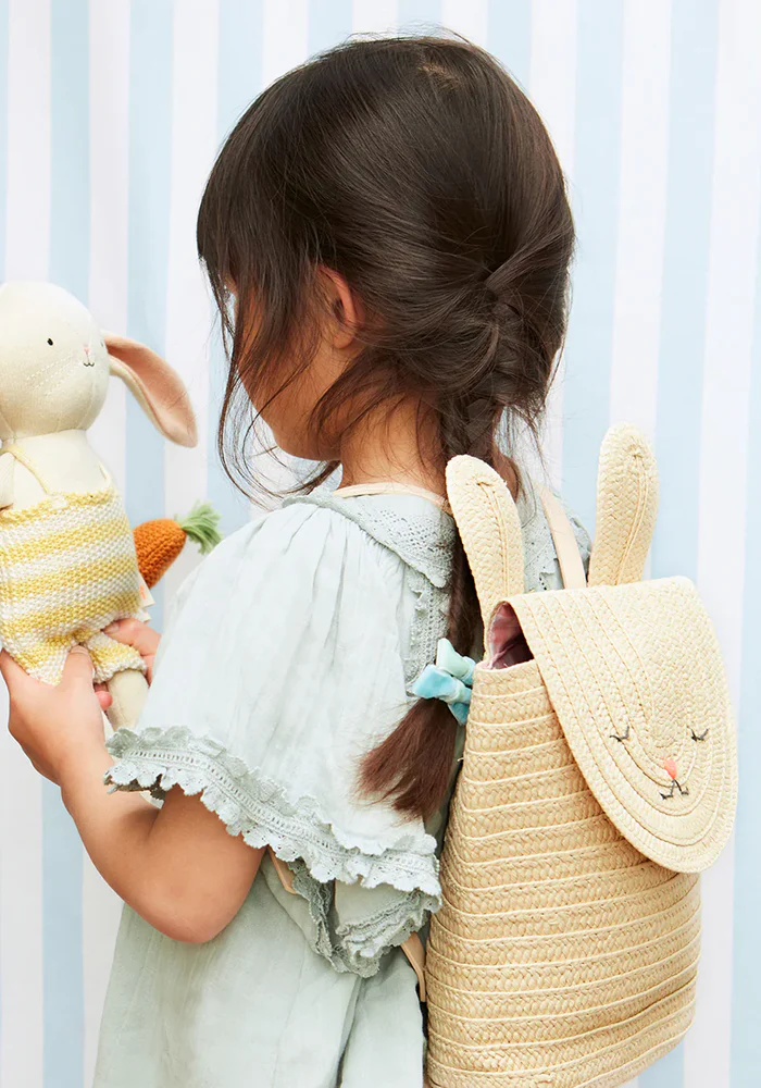 Sac À Dos En Raphia Lapin – Image 3