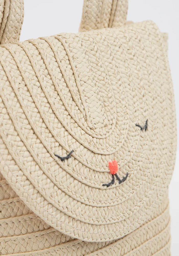 Sac À Dos En Raphia Lapin – Image 4