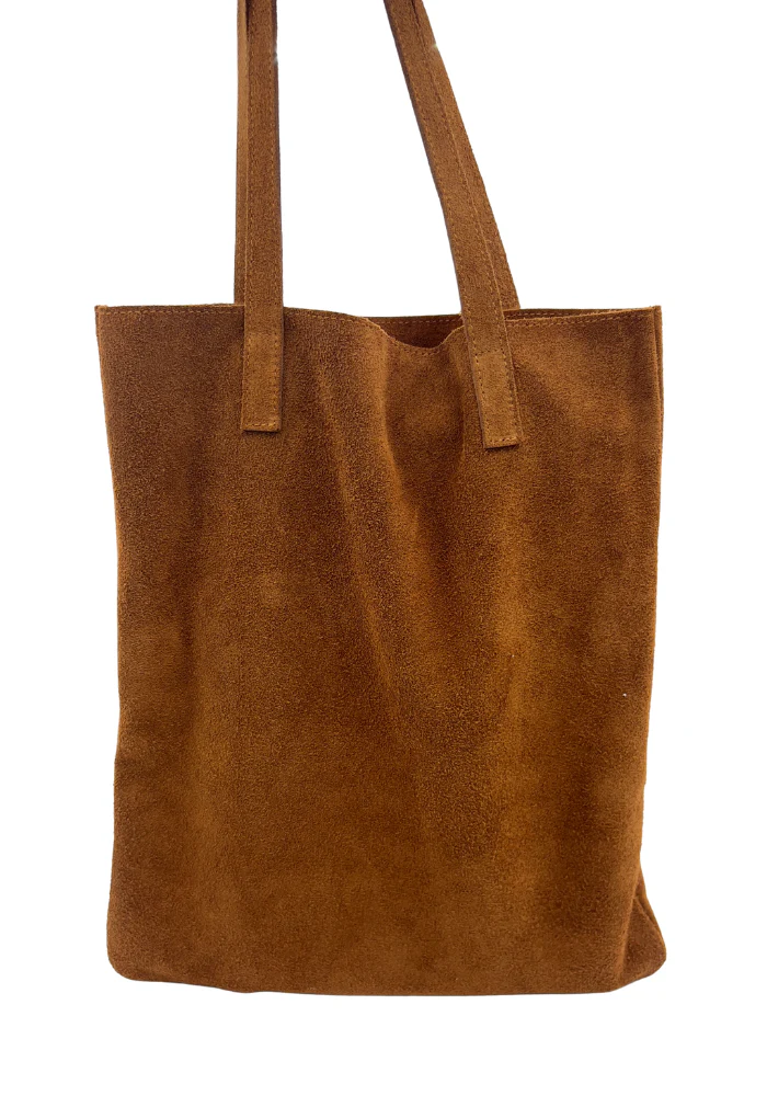 Sac Tote Bag Daim Blush Camel – Image 2
