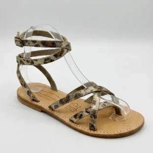 Sandales Linda Léopard Métalisé