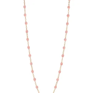 Sautoir Classique Gigi Or Rose Et Résines Blush 60cm