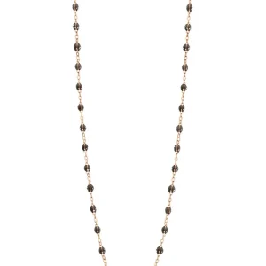 Sautoir Classique Gigi Or Rose Et Résines Quartz 86cm