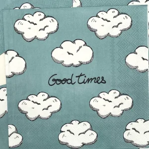 Lot De 20 Serviettes En Papier Nuages