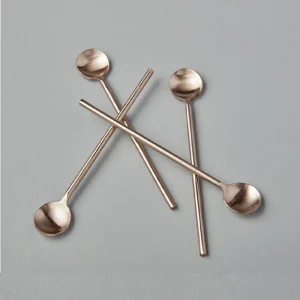 Set De 4 Petites Cuillères Roses