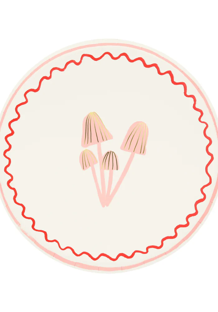 Set De 8 Assiettes En Papier Champignons – Image 3