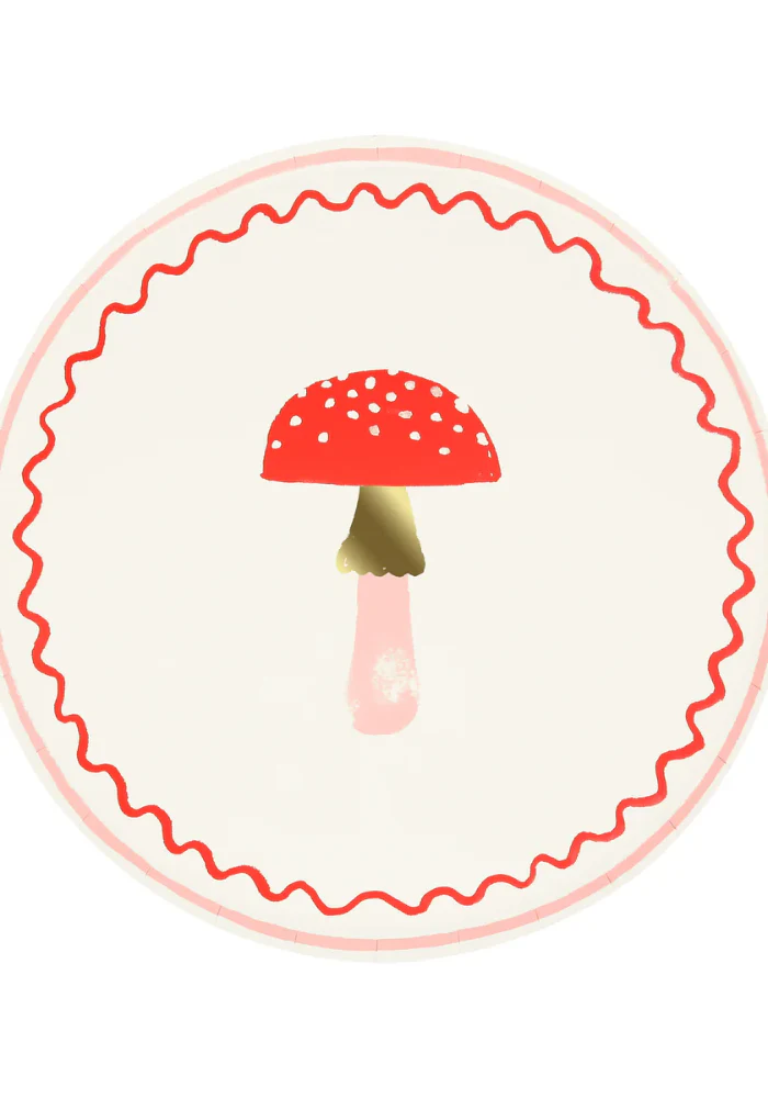 Set De 8 Assiettes En Papier Champignons – Image 5