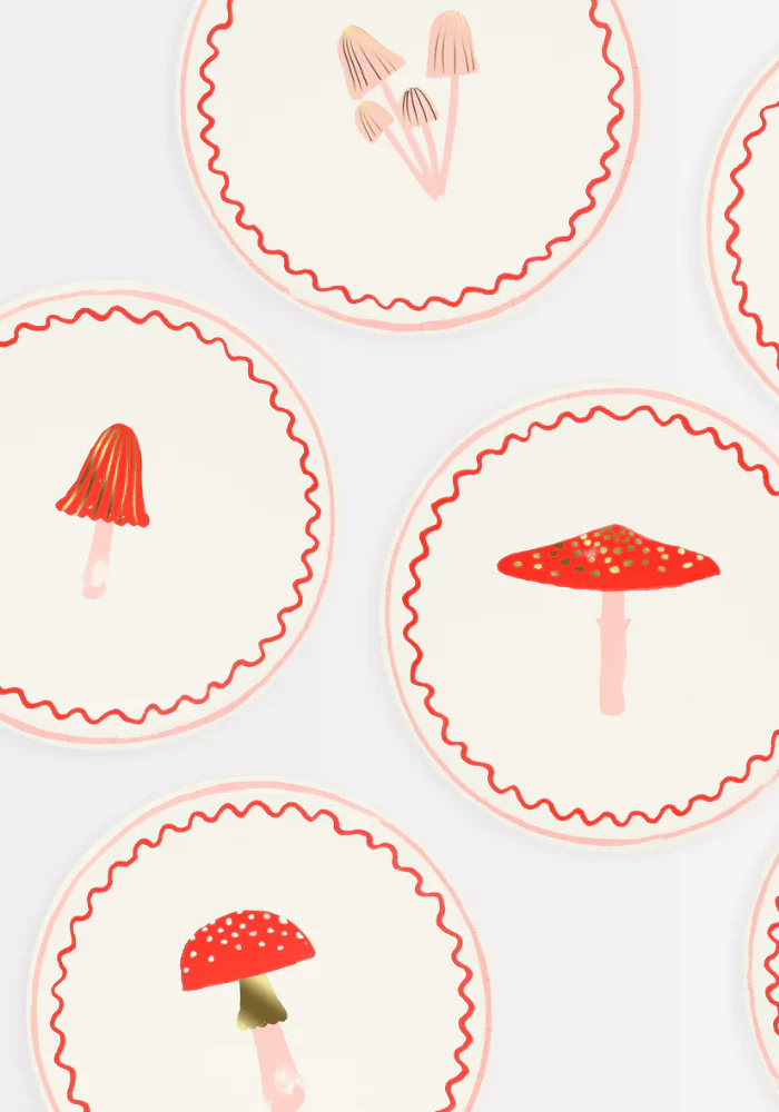 Set De 8 Assiettes En Papier Champignons – Image 8