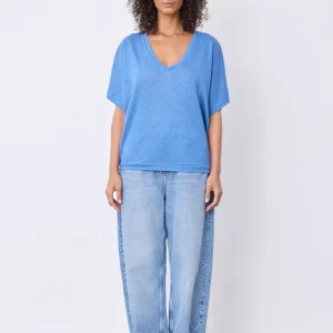 T-Shirt En Lin Sophia Bleu Jean