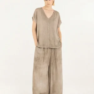 T-Shirt Manches Courtes Col V Sand Shell