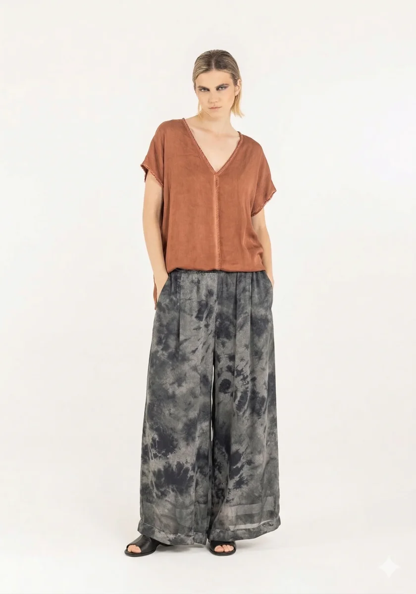 T-Shirt Manches Courtes Col V Starfish Orange – Image 4