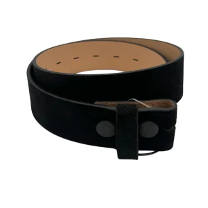 Tige De Ceinture En Cuir Suede Noir