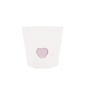 Verre Gobelet 3D Coeur Rose