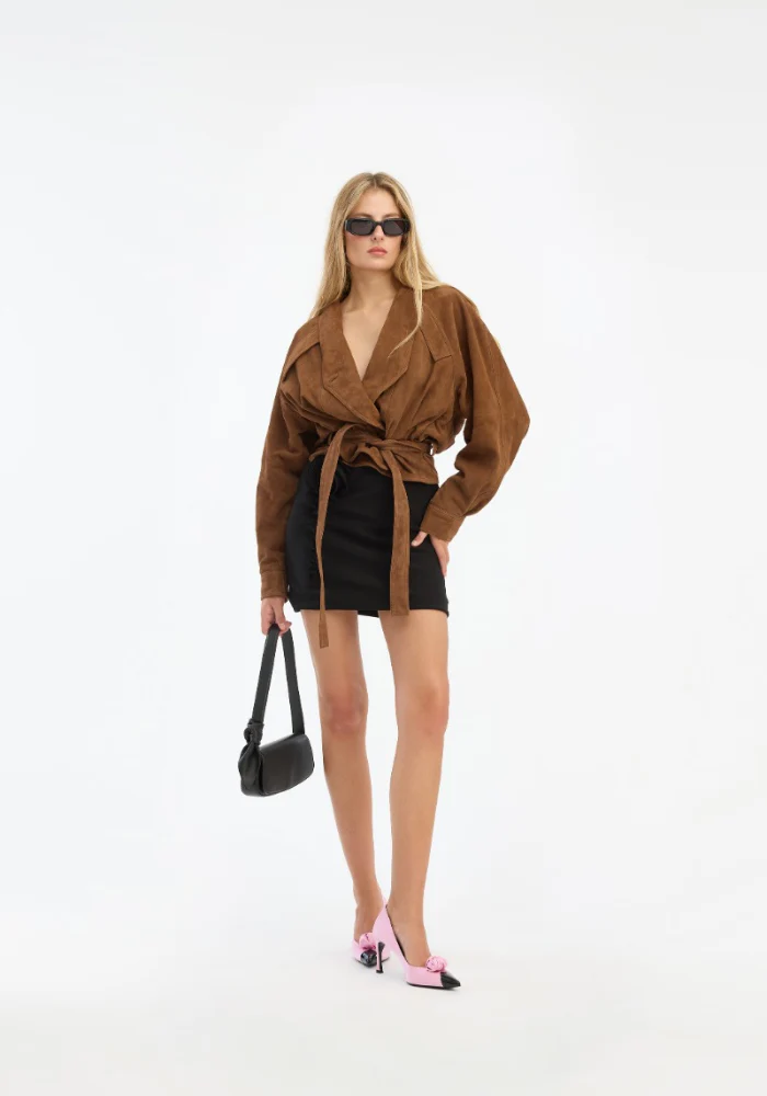 Veste Bomber Suede Oversized – Image 3