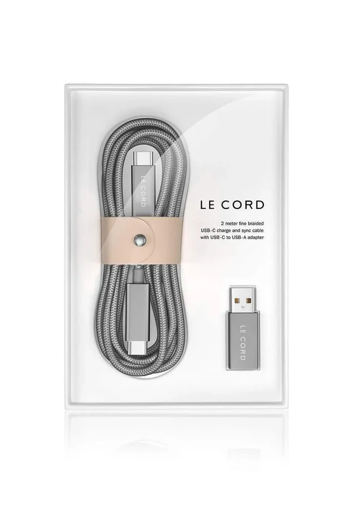 Usb Type C Avec Adaptateur Usb-A Gris – Image 2