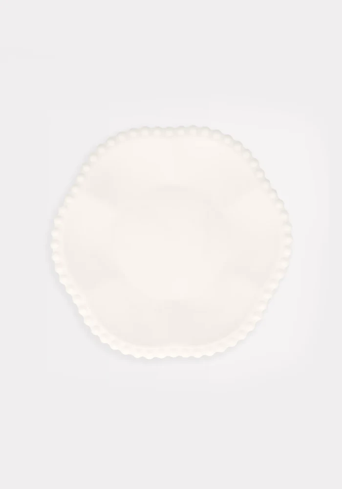 Lot De 8 Assiettes Petit Modèle Crème Dentelées – Image 2