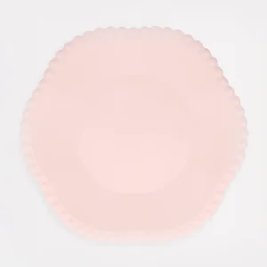 Lot De 8 Assiettes Roses Dentelées