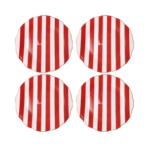 Set De 4 Assiettes Trattoria Rouges