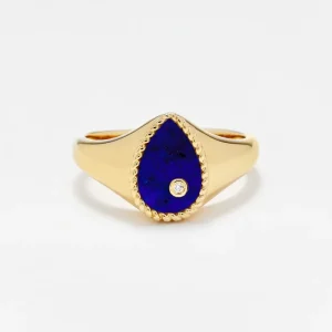 Baby Chevalière Poire Lapis