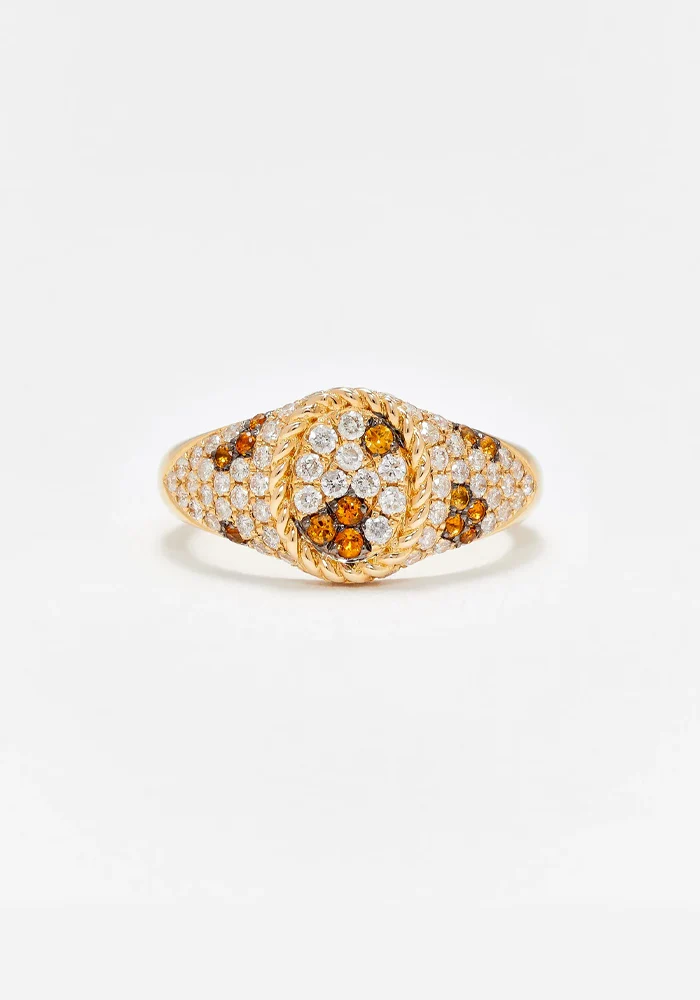 Baby Chevalière Ovale Léopard