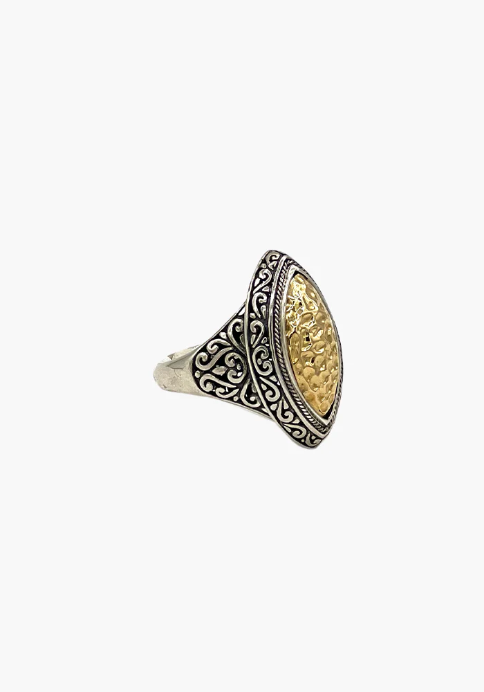 Bague Argent Et Plaqué Or – Image 3