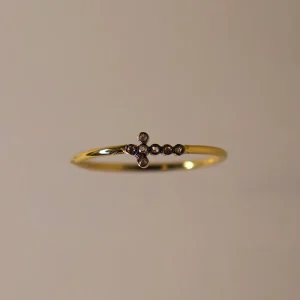 Bague Croix Allongée Diamants