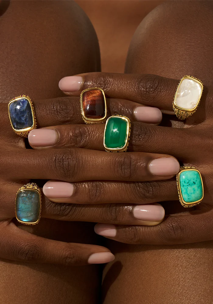 Bague Empreinte Onyx Vert – Image 4