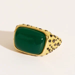 Bague Empreinte Onyx Vert