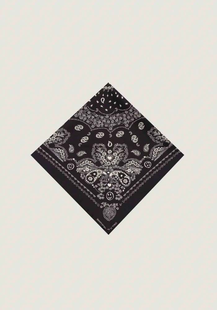 Bandana En Soie Noir Petit Modèle – Image 3