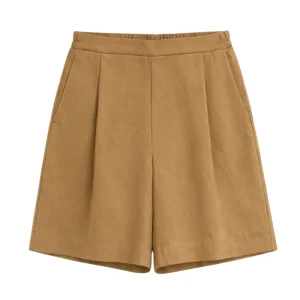 Bermuda Ample À Pinces Camel