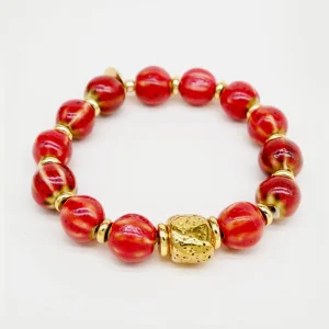 Bichou Bracelet-Chouchou Céramique Rouge