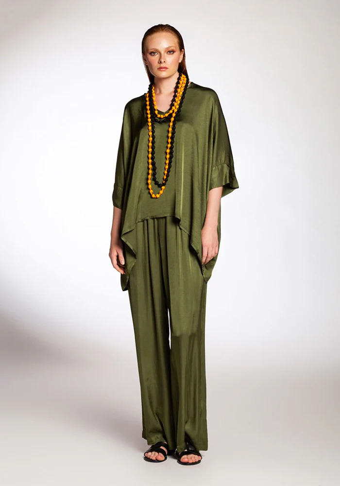 Blouse Tetragoni Elxis Olive – Image 2