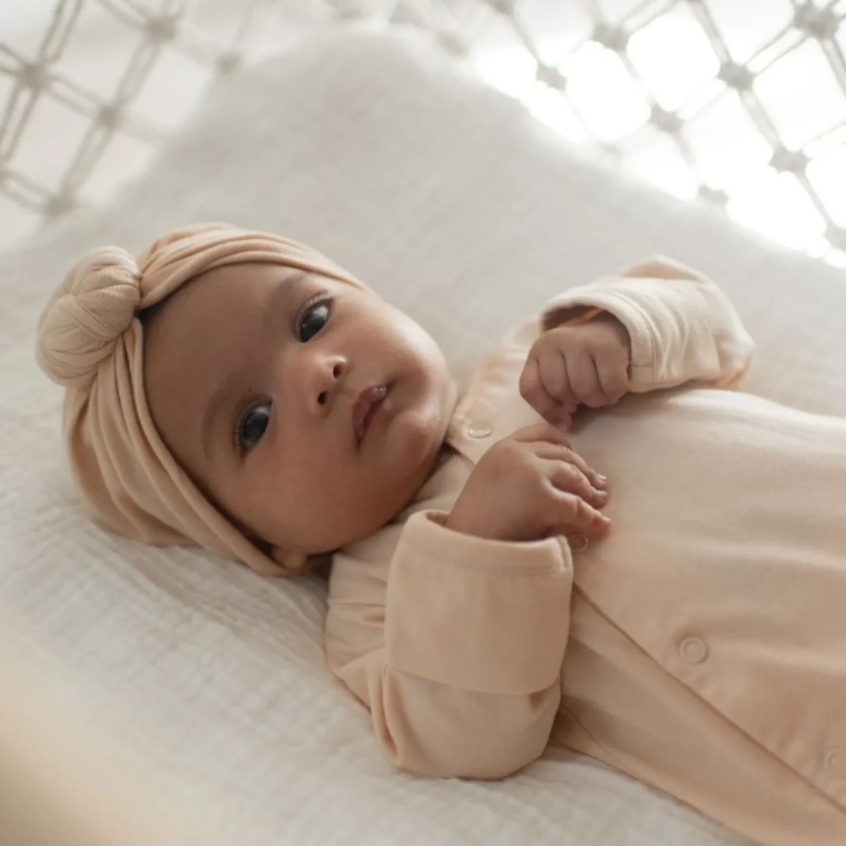 Pyjama bébé jersey - Nude – Image 6