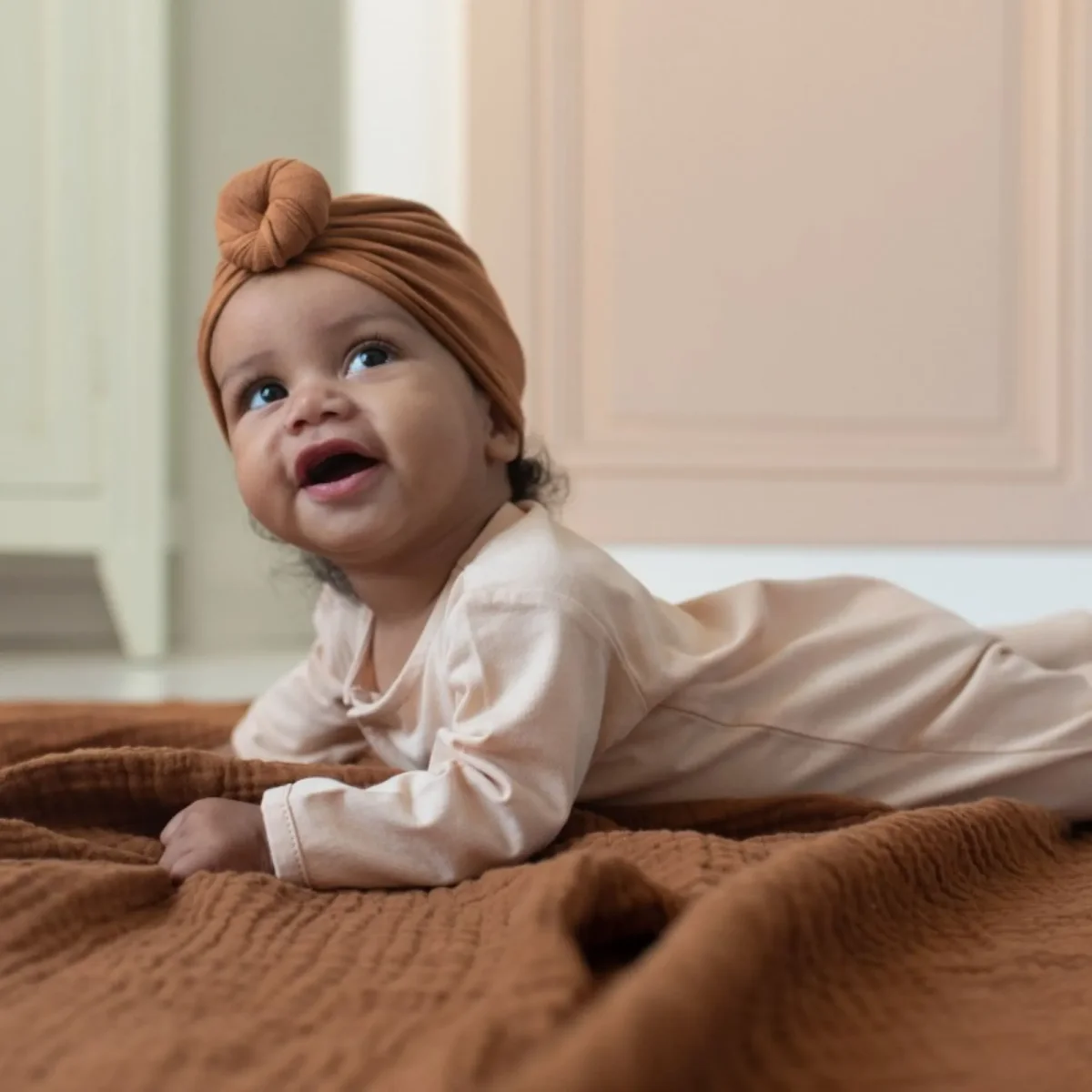 Pyjama bébé jersey - Nude – Image 9