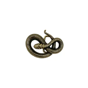 Boucle De Ceinture Serpent Enroulé Doré