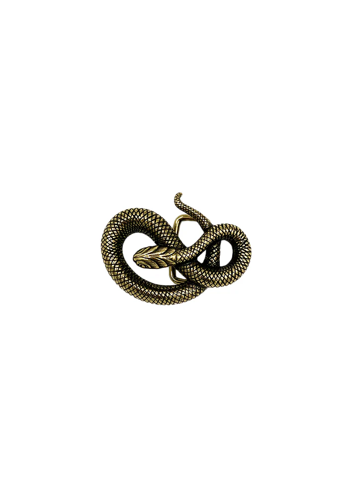 Boucle De Ceinture Serpent Enroulé Doré – Image 2