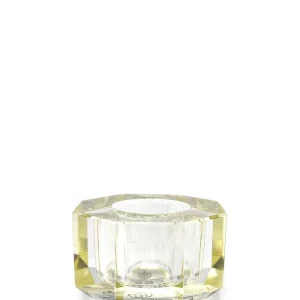 Bougeoir Crystal Facetté Jaune