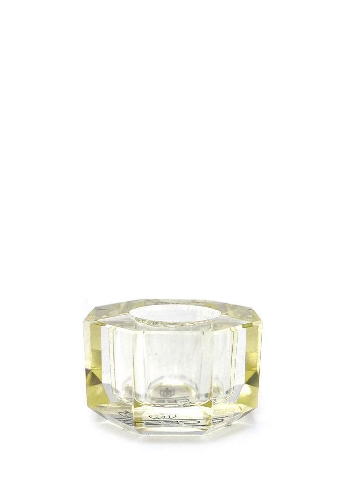 Bougeoir Crystal Facetté Jaune – Image 2