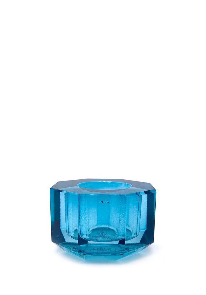 Bougeoir Crystal Facetté Pétrole – Image 2