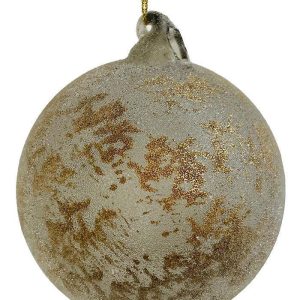Boule De Noël Poudrée Avec Dorures