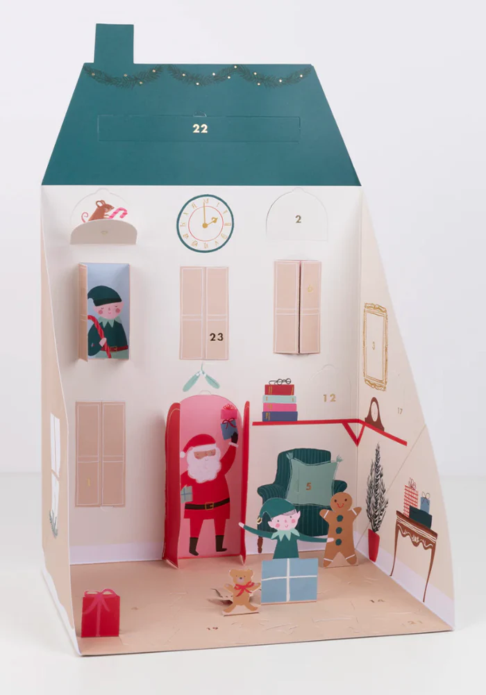 Calendrier De L'Avent Maison Du Père Noel À Décorer – Image 4