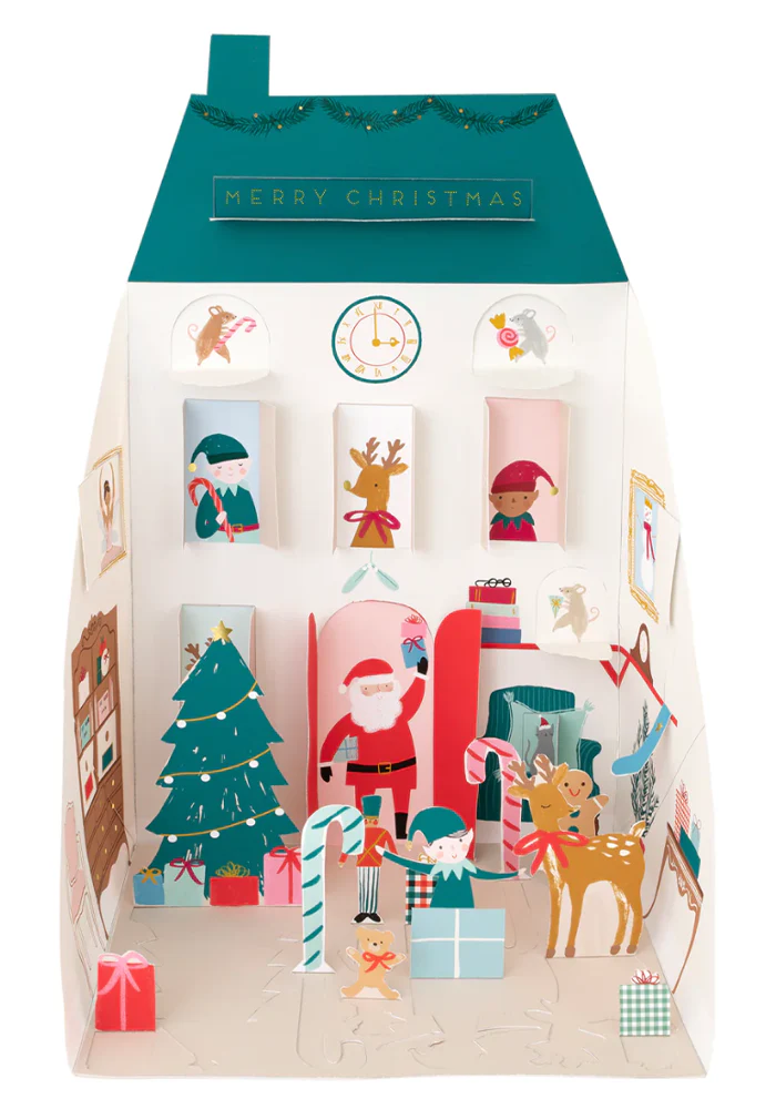 Calendrier De L'Avent Maison Du Père Noel À Décorer – Image 3