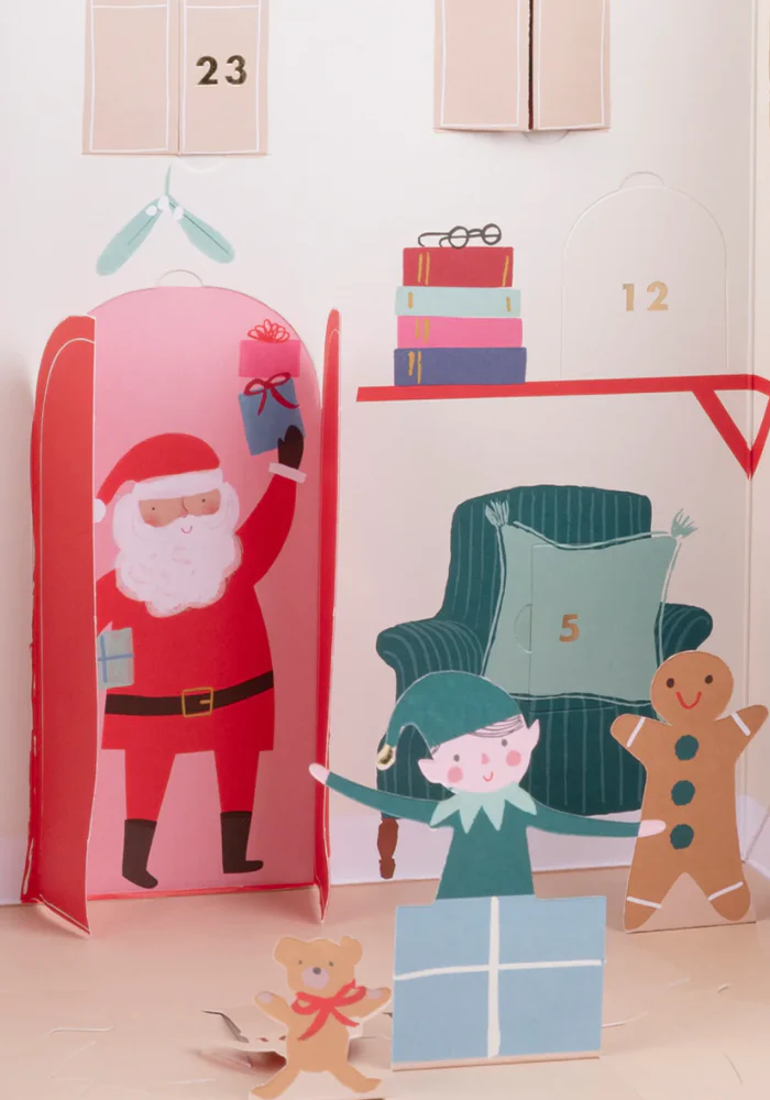 Calendrier De L'Avent Maison Du Père Noel À Décorer – Image 5