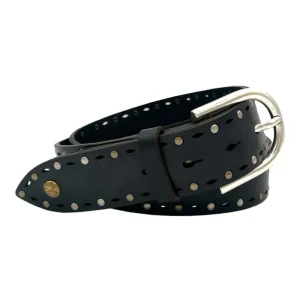 Ceinture Cuir Avec Clou Noire