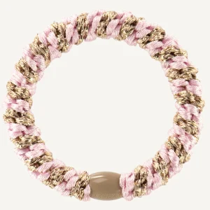 Chouchou élastique  ROSE & BEIGE GLITTER