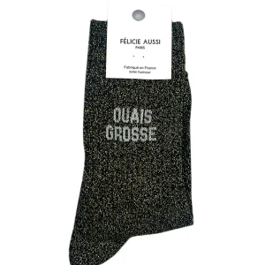 Chaussettes Ouais Grosse Noir Paillettes