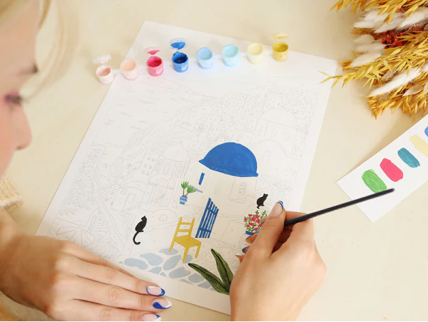 Coffret peinture au numéro - SANTORINI PAR MAJA TOMLJANOVIC – Image 5