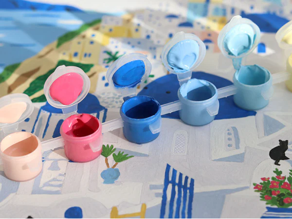 Coffret peinture au numéro - SANTORINI PAR MAJA TOMLJANOVIC – Image 3