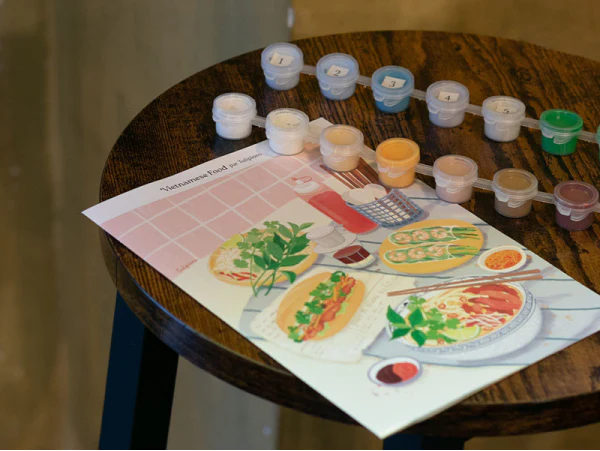 Coffret peinture au numéro- VIETNAMESE FOOD PAR JAYNE WONG – Image 5